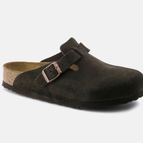 Birkenstock Shoes - Birkenstock NWT 41 Boston Suede Clog in Mocha W10 M8 Narrow Slip Ons